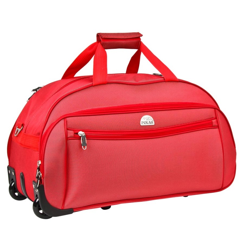 Дорожная сумка на колесах Polar 7019.5 цвет красный