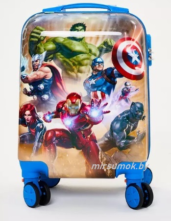 Чемодан детский со съемными колесами герои Marvel